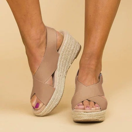 Stella | Orthopedic Espadrille with Cross Strap