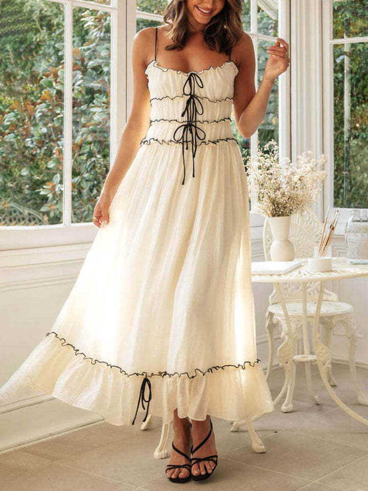 Harriet | Boho Midi Dress Spaghetti Strap