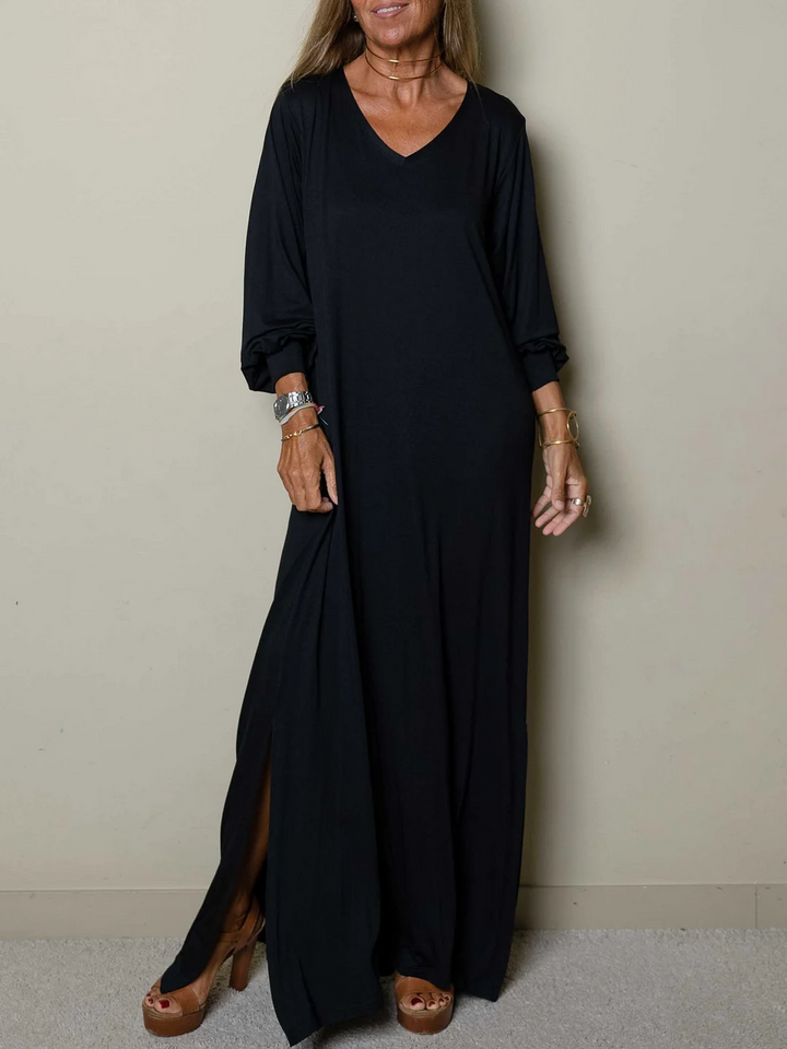 Millie | Maxi Summer Dress with V-Neck and Side Slit
