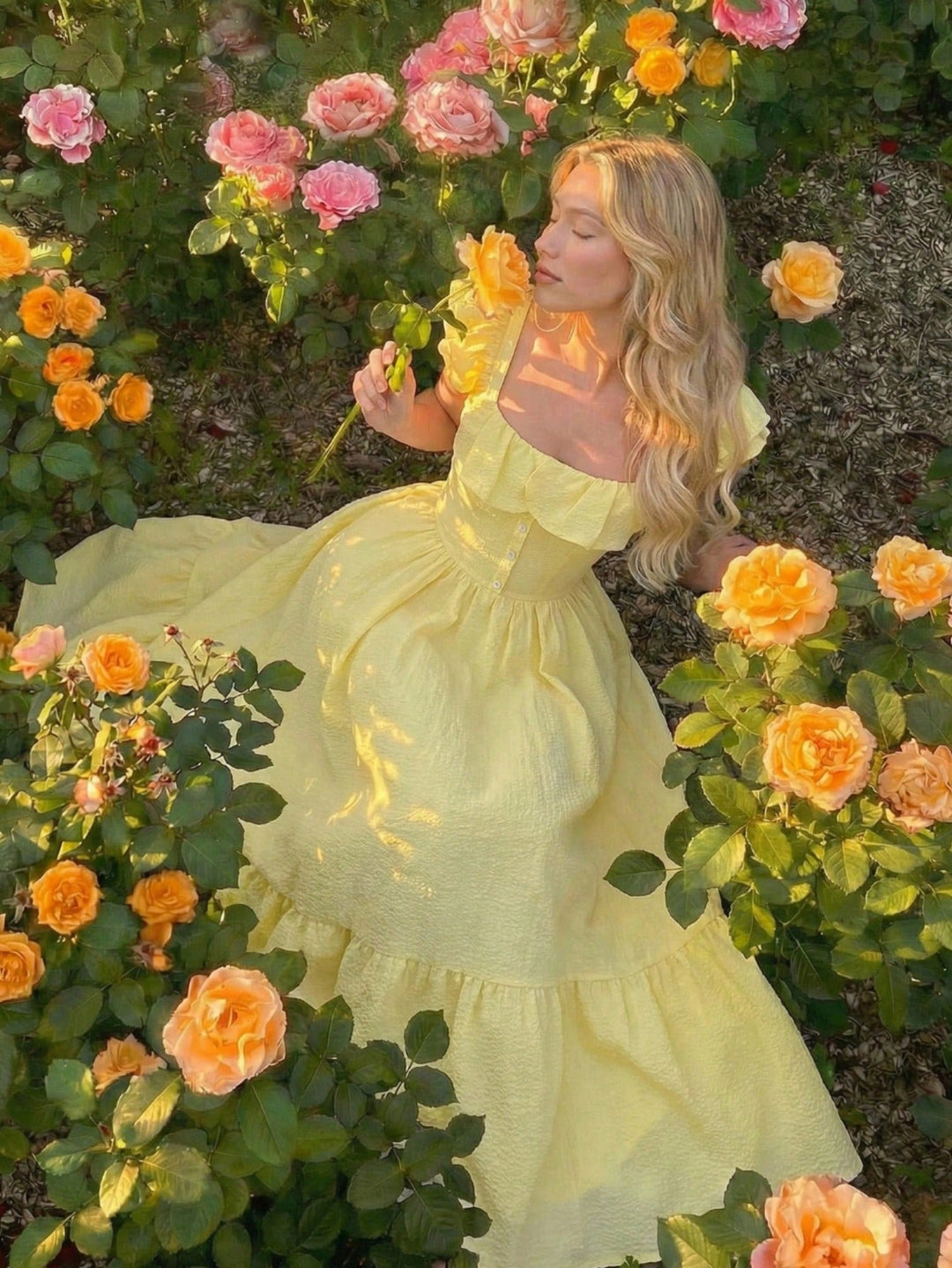 Flora | Cocktail Maxi Dress Off-Shoulder Ruffled