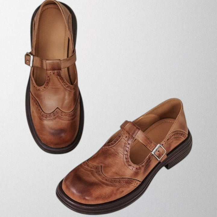 Olivia | Orthopedic Mary Jane Shoes with Brogue Detail