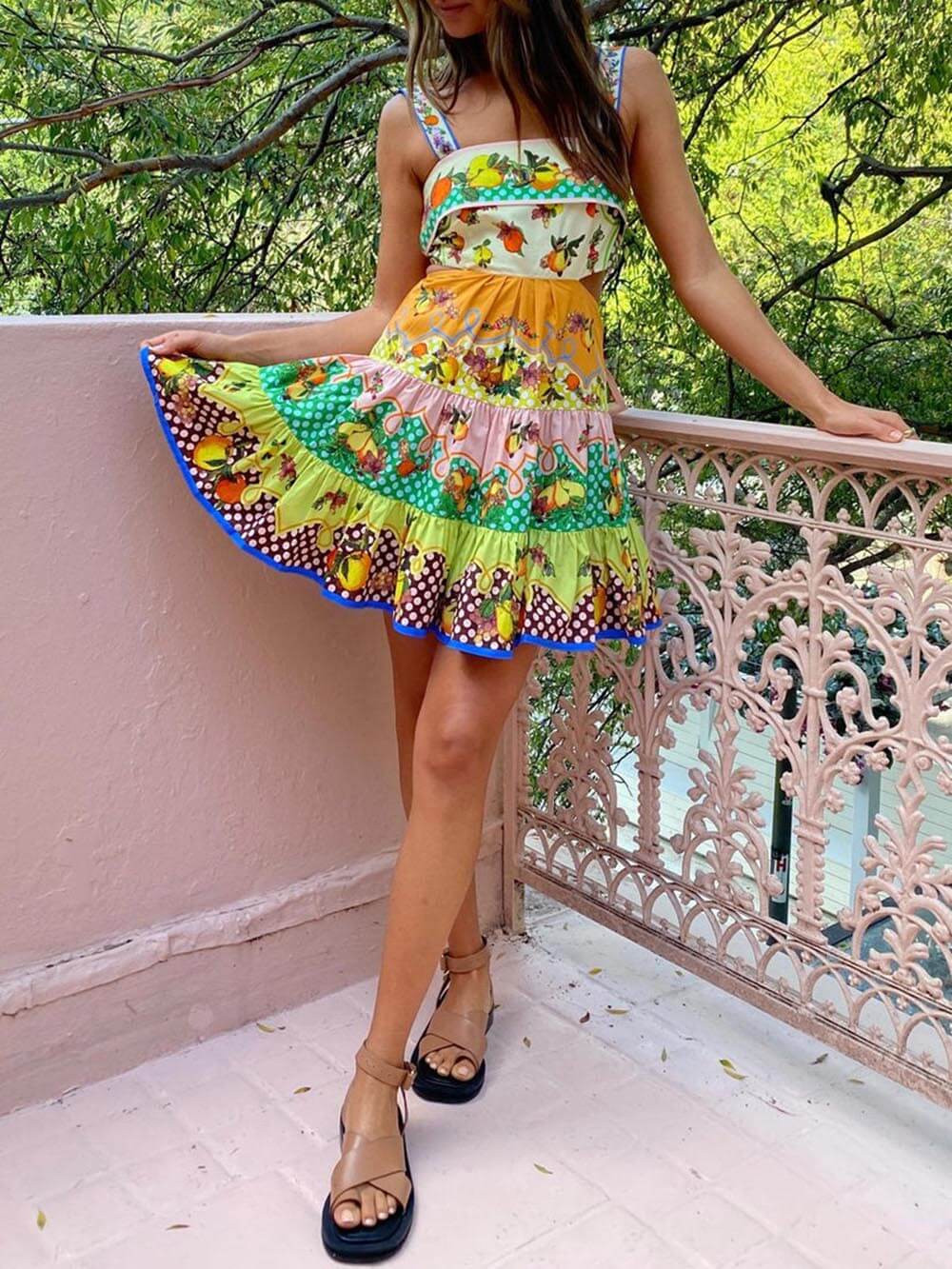 Gia | Summer Mini Dress Square Neck