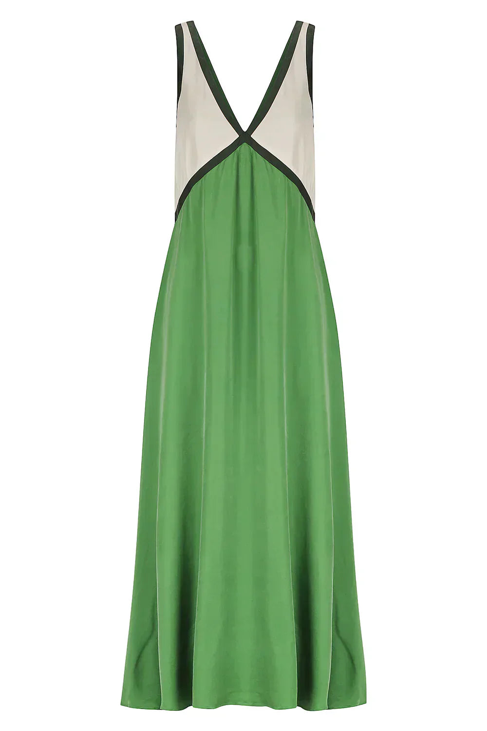 Sienna | Maxi Summer Dress with V-Neck and Contrast Trim