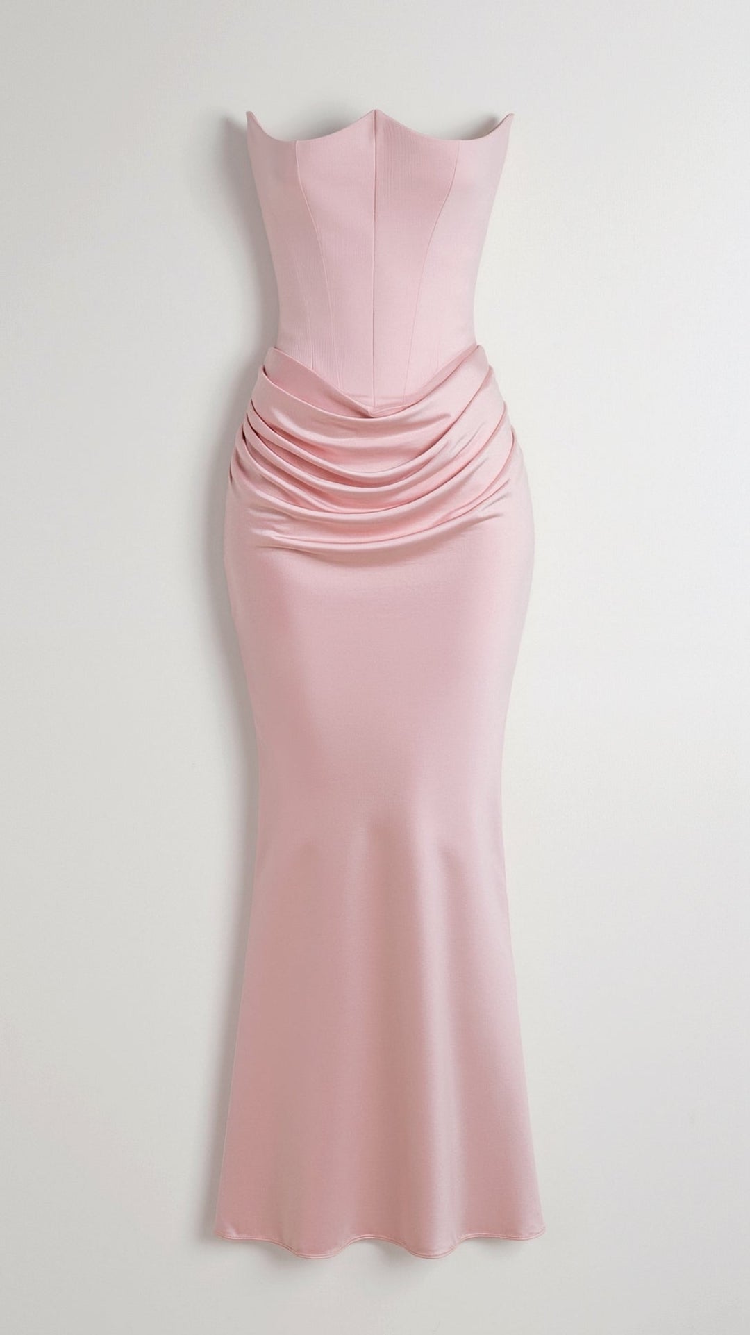 Alice | Maxi Wedding Guest Dress with Strapless Bodice and Mermaid Hem
