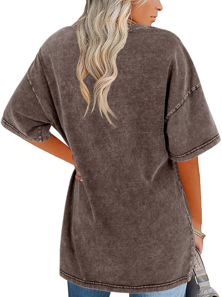 Women's Oversized T-Shirt with Washed Finish