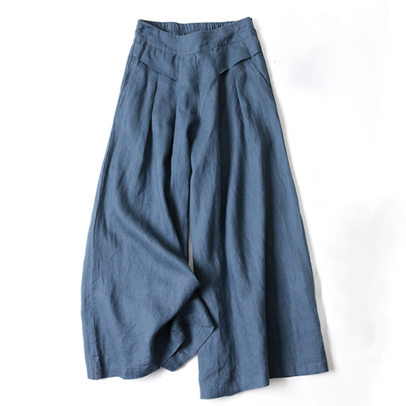Bette | Wide Leg Culottes with Wrap Waist and Pleated Detail