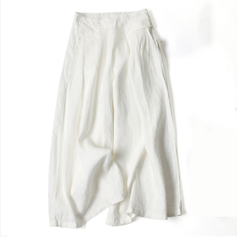 Bette | Wide Leg Culottes with Wrap Waist and Pleated Detail