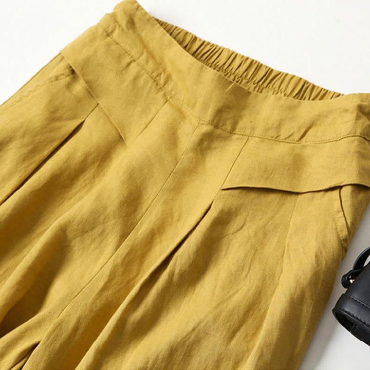 Bette | Wide Leg Culottes with Wrap Waist and Pleated Detail