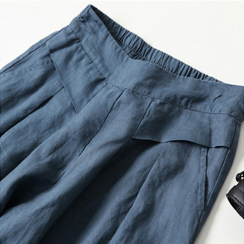 Bette | Wide Leg Culottes with Wrap Waist and Pleated Detail