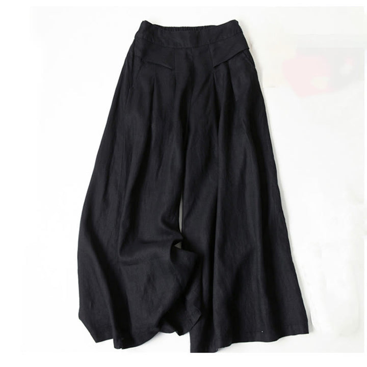 Bette | Wide Leg Culottes with Wrap Waist and Pleated Detail