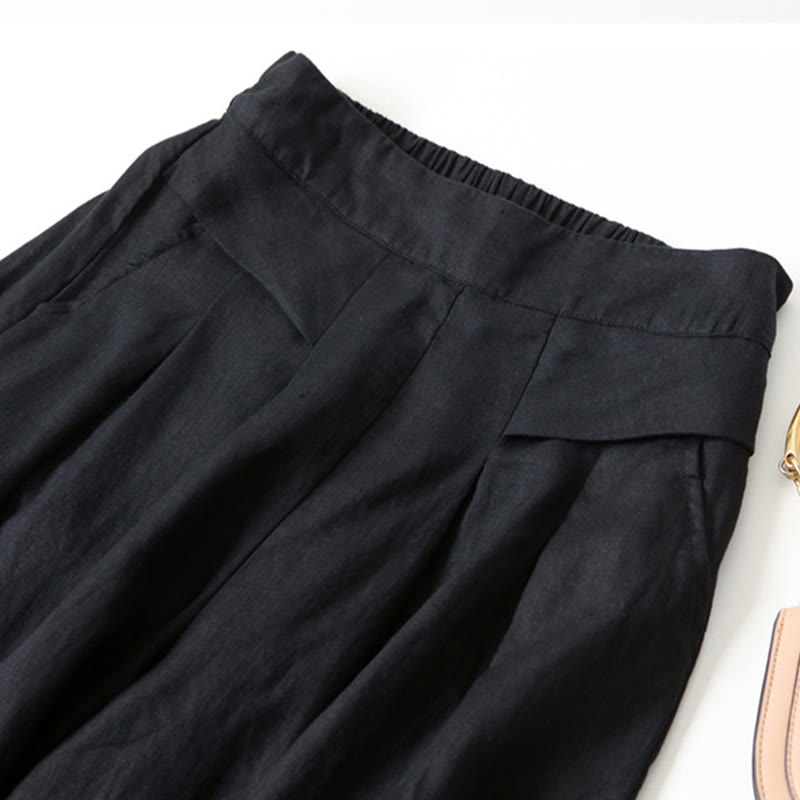 Bette | Wide Leg Culottes with Wrap Waist and Pleated Detail