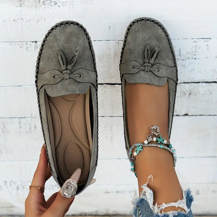 Women's Orthopedic Moccasin Loafers with Tassel