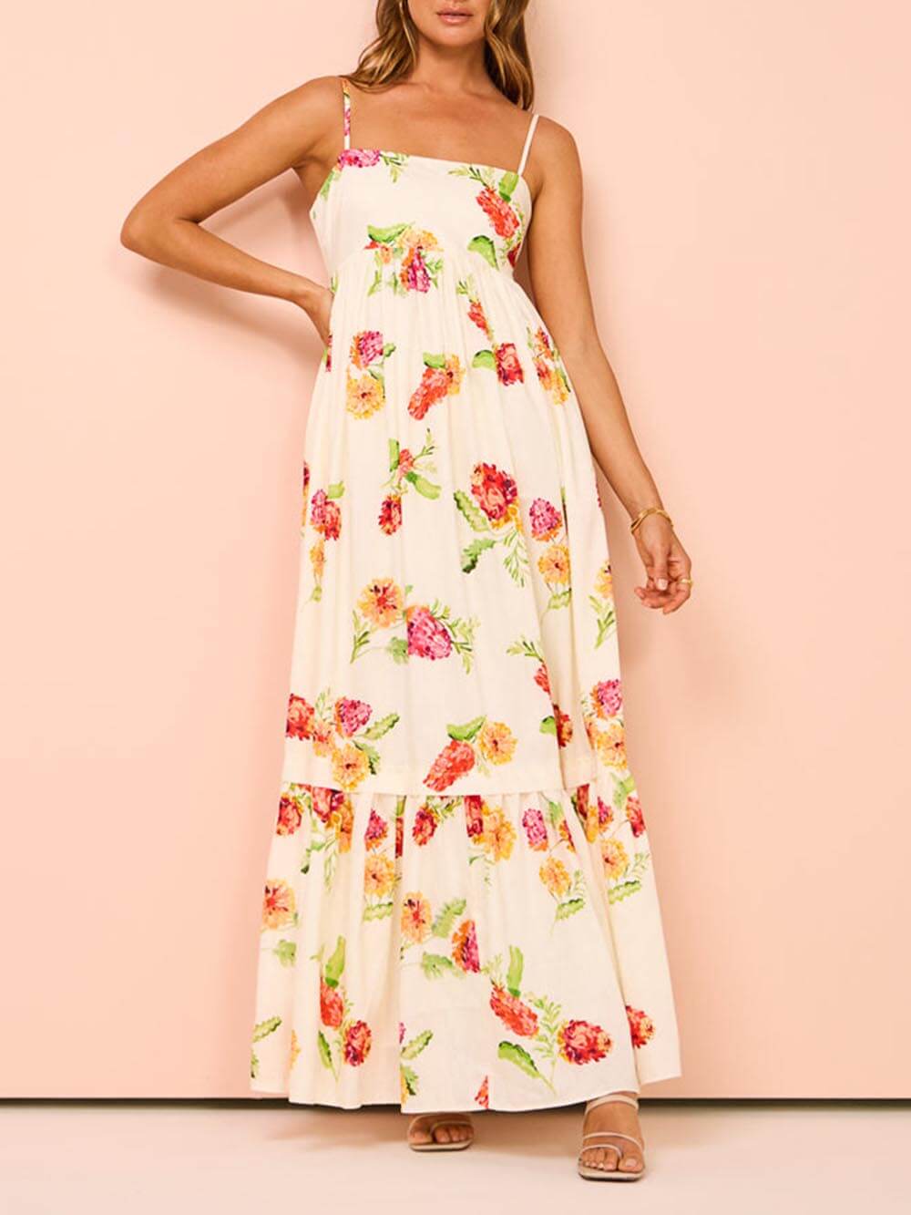 Rowan | Summer Maxi Dress Casual Open Back