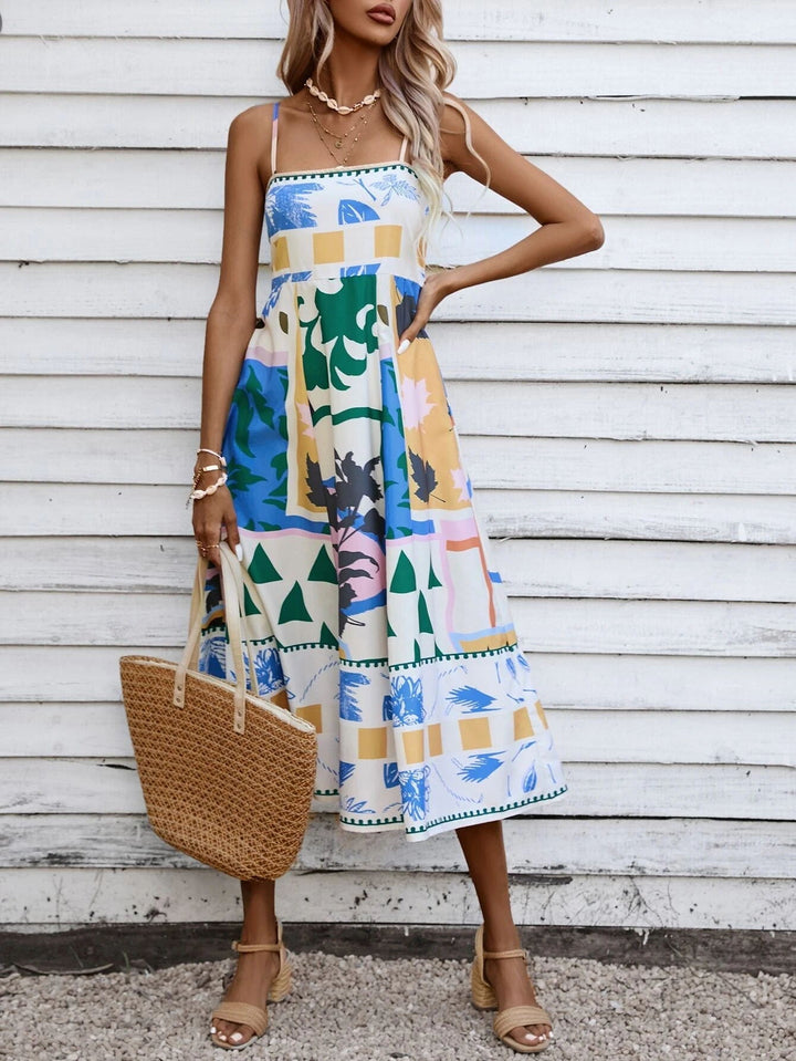 Eden | Boho Midi Dress Square Neck