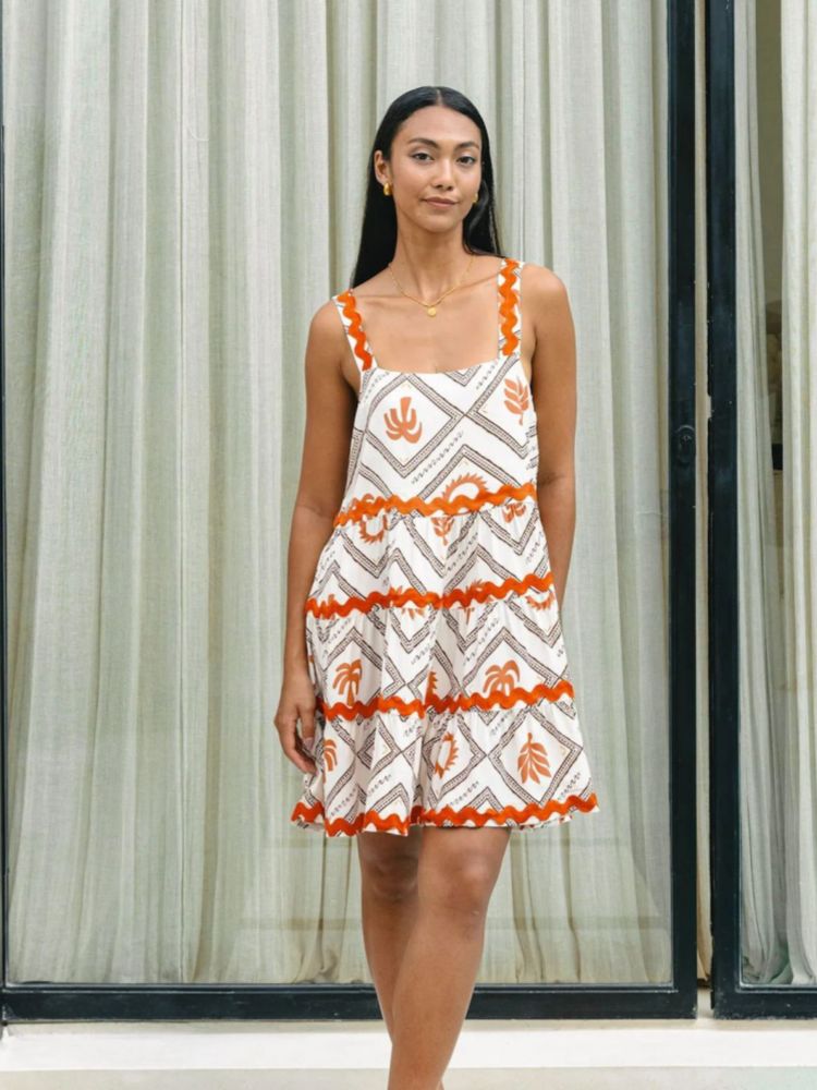 India | Mini Summer Dress with Tiered Skirt