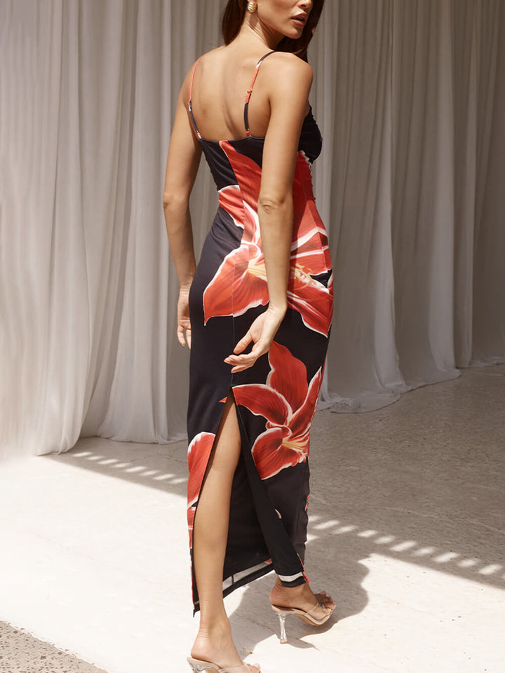 Karen | Maxi Summer Dress with Floral Print and Bodycon Fit