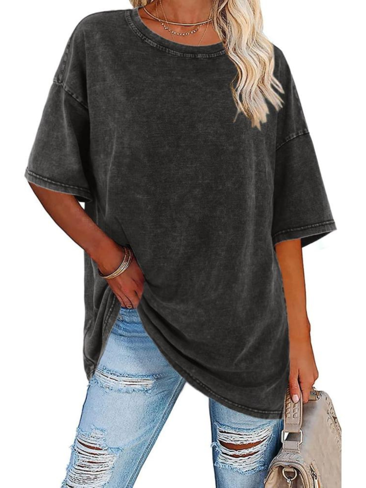 Women's Oversized T-Shirt with Washed Finish
