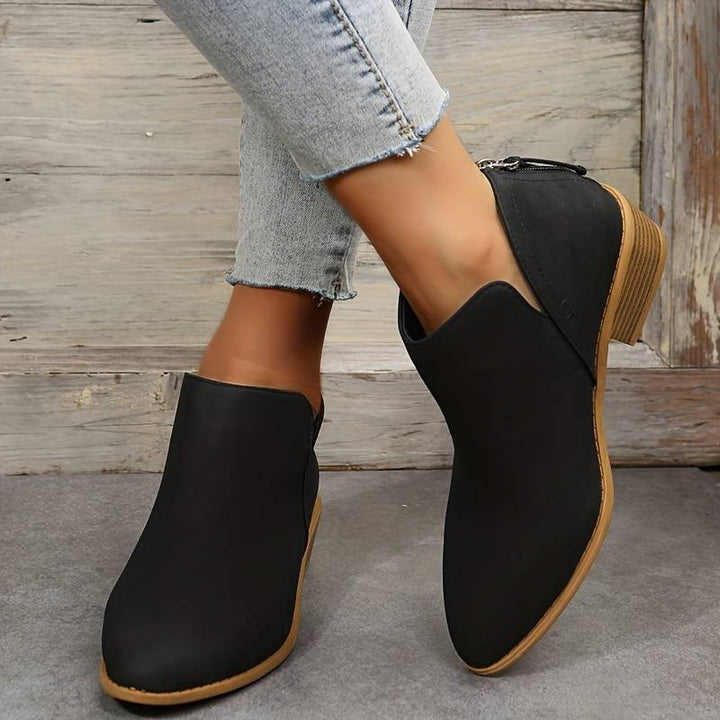 Women's Orthopedic Slip-On Ankle Boots with Pointed Toe