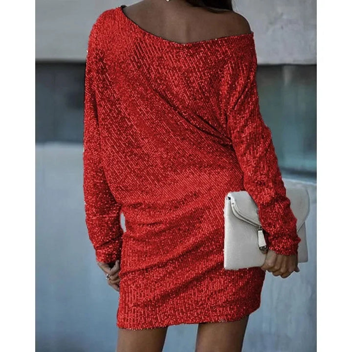 Aria | Mini Cocktail Dress with Sequins and V-Neck