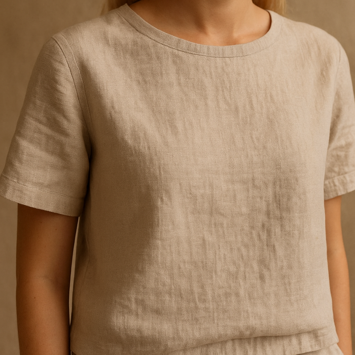Nora | Co-ord Set with Tapered Trousers and Tie Waist Top