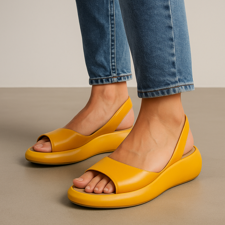 Women's Orthopedic Platform Slingback Sandals Wide Strap