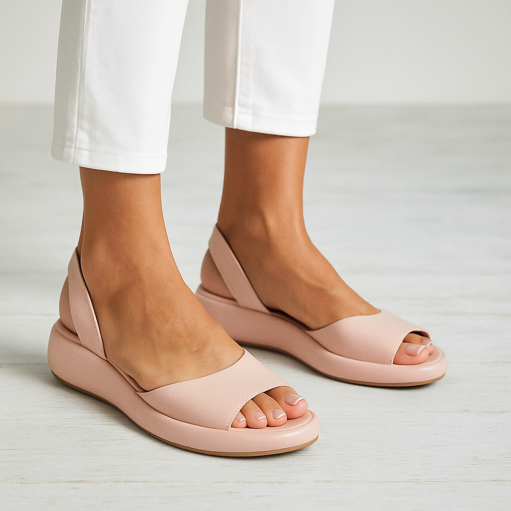 Ottilie | Orthopedic Wedge Sandal with Peep Toe and Slingback