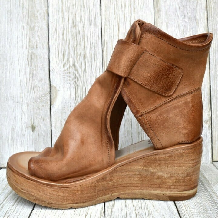 Women's Orthopedic Wedge Sandals with Ankle Buckle Strap