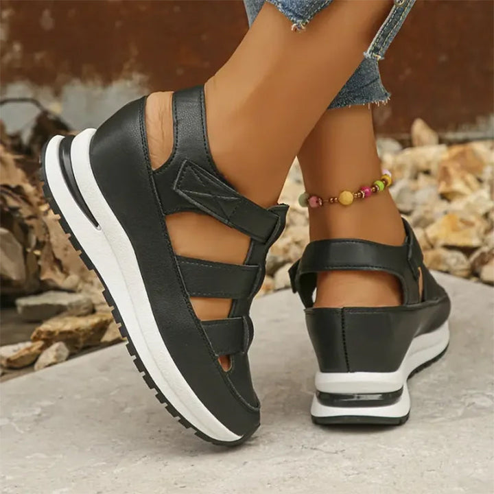 Women's Orthopedic Platform Sandals with Closed Toe