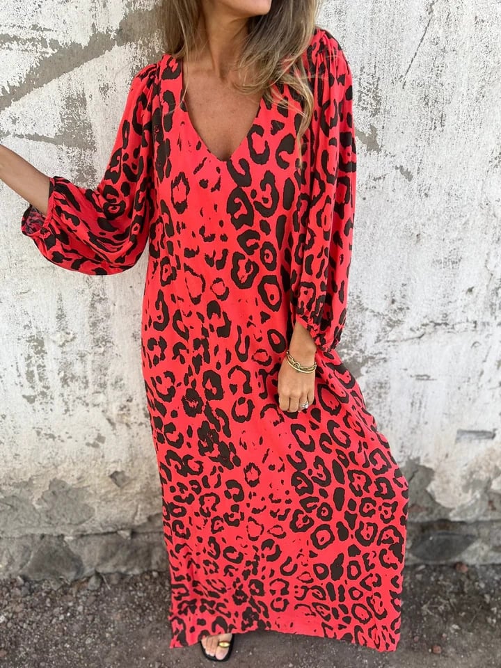 Evelyn | Maxi Summer Dress with Boho Print and V-Neck
