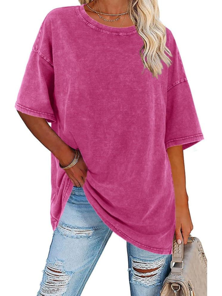Women's Oversized T-Shirt with Washed Finish