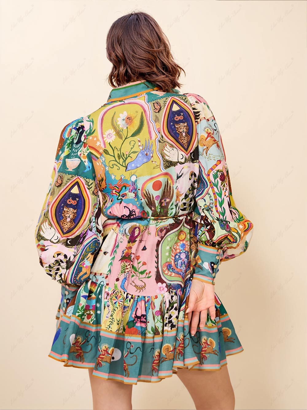 Effie | Boho Mini Dress Long Sleeve