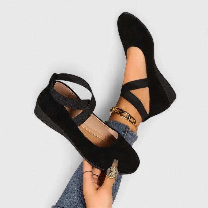 Jenna | Orthopedic Ballet Flats Comfortable Ankle Strap