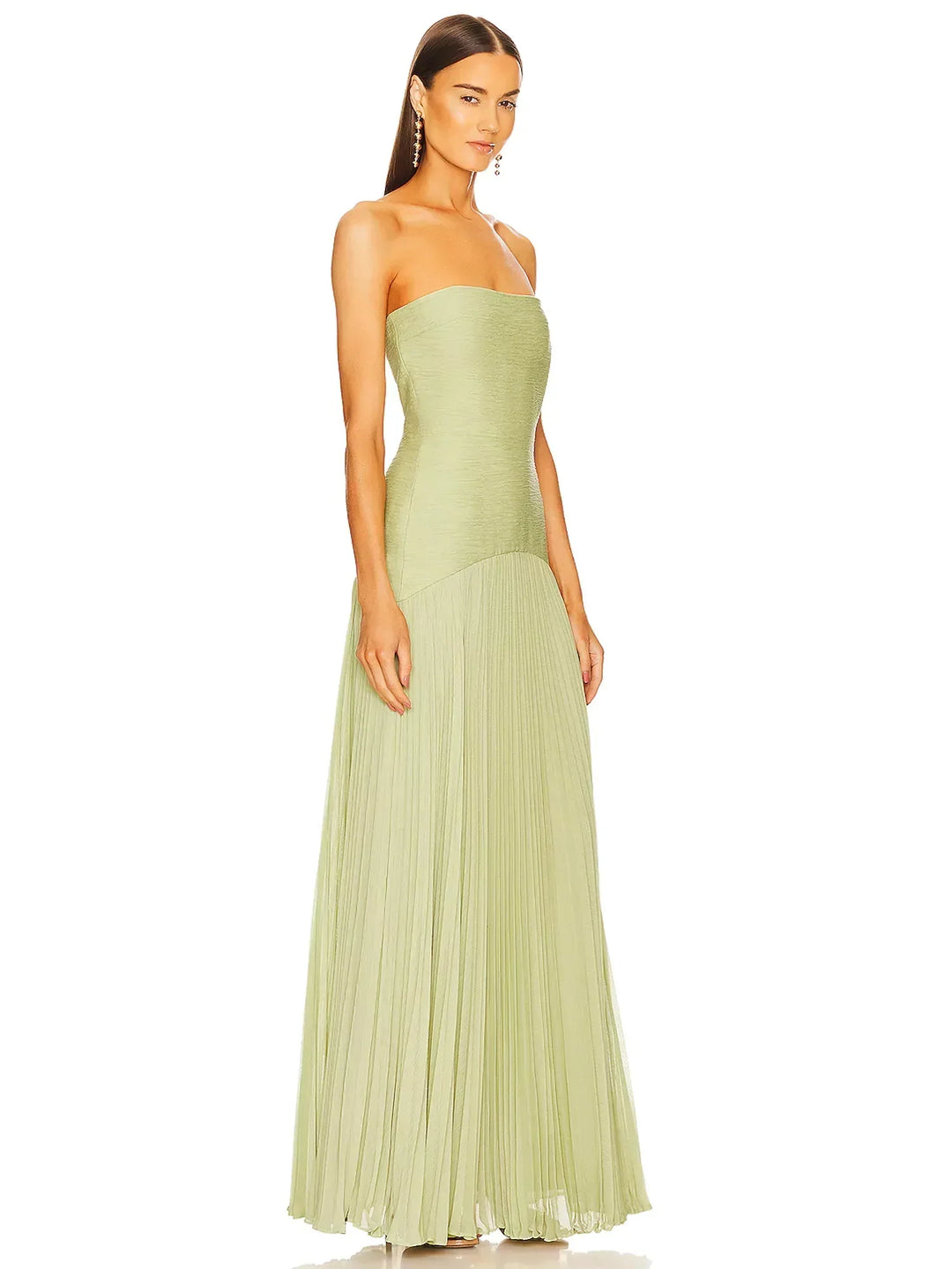 Rosalind | Wedding Guest Maxi Dress Strapless Pleated