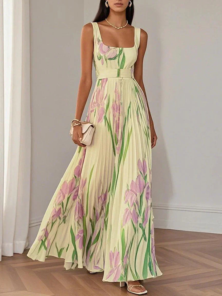 Erica | Boho Floral Maxi Dress A-Line