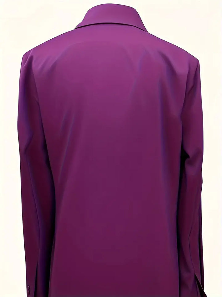Women's Satin Blouse with V-Neck Collar and Long Sleeve