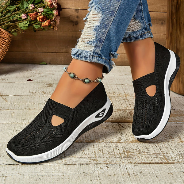 Women's Orthopedic Slip-On Sneakers with Cutout Upper