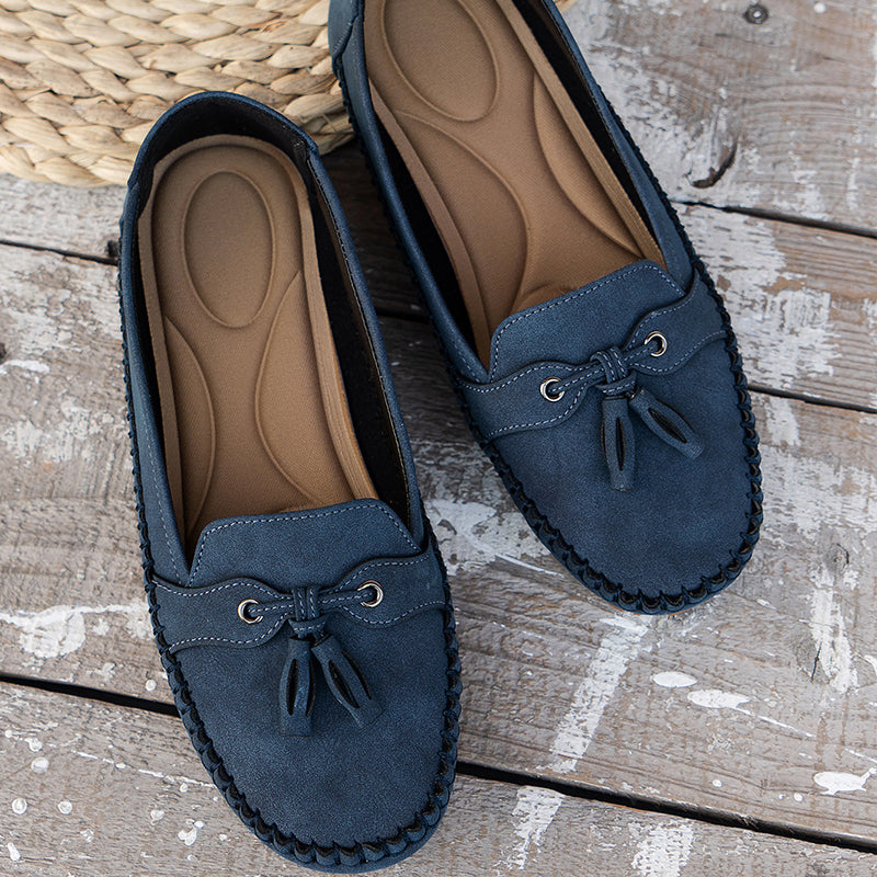 Women's Orthopedic Moccasin Loafers with Tassel