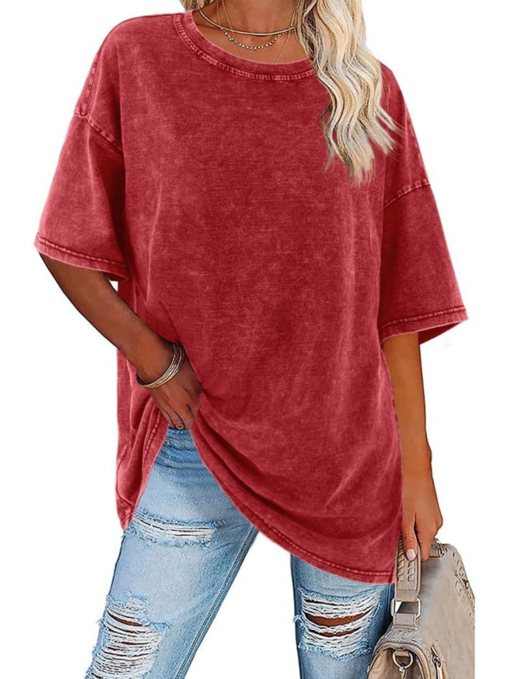 Women's Oversized T-Shirt with Washed Finish