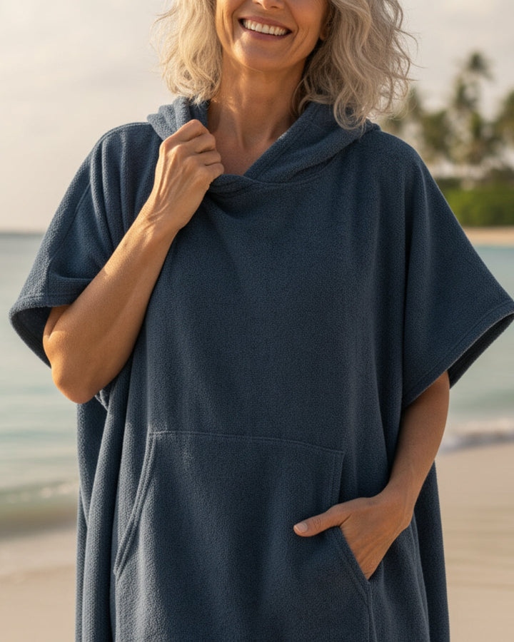 Dawn | Midi Summer Dress with Hooded Design and Front Pocket