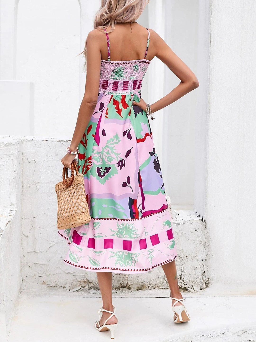 Eden | Boho Midi Dress Square Neck