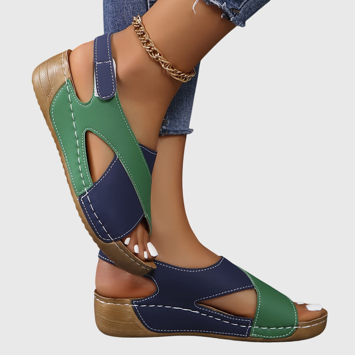 Ainsley | Orthopedic Wedge Sandal with Cutout Detail