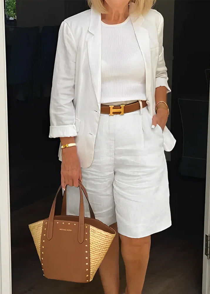 Biba | Tailored Three-Piece Set with Blazer and Bermuda Shorts