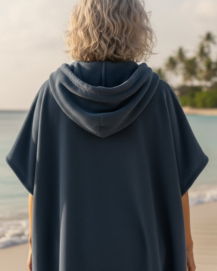 Dawn | Midi Summer Dress with Hooded Design and Front Pocket