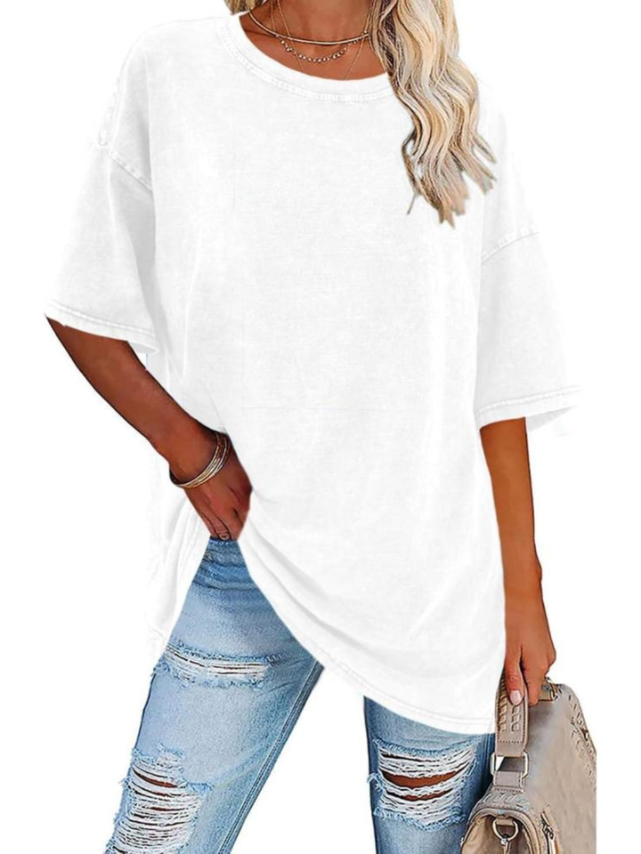 Women's Oversized T-Shirt with Washed Finish