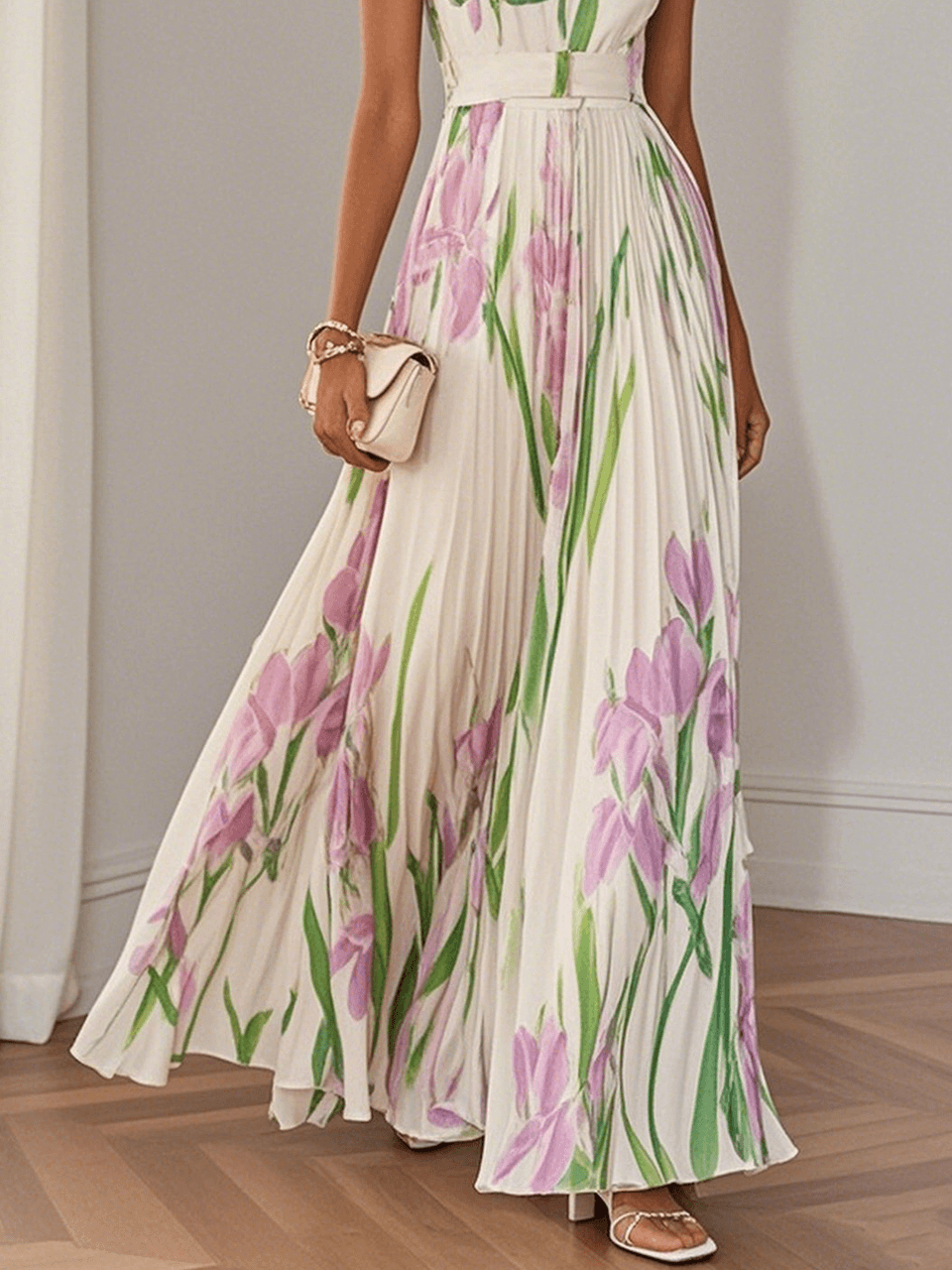 Erica | Boho Floral Maxi Dress A-Line