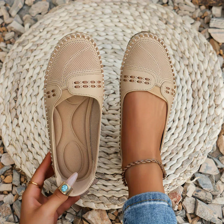 Women's Orthopedic Slip On Loafers with Perforated Upper