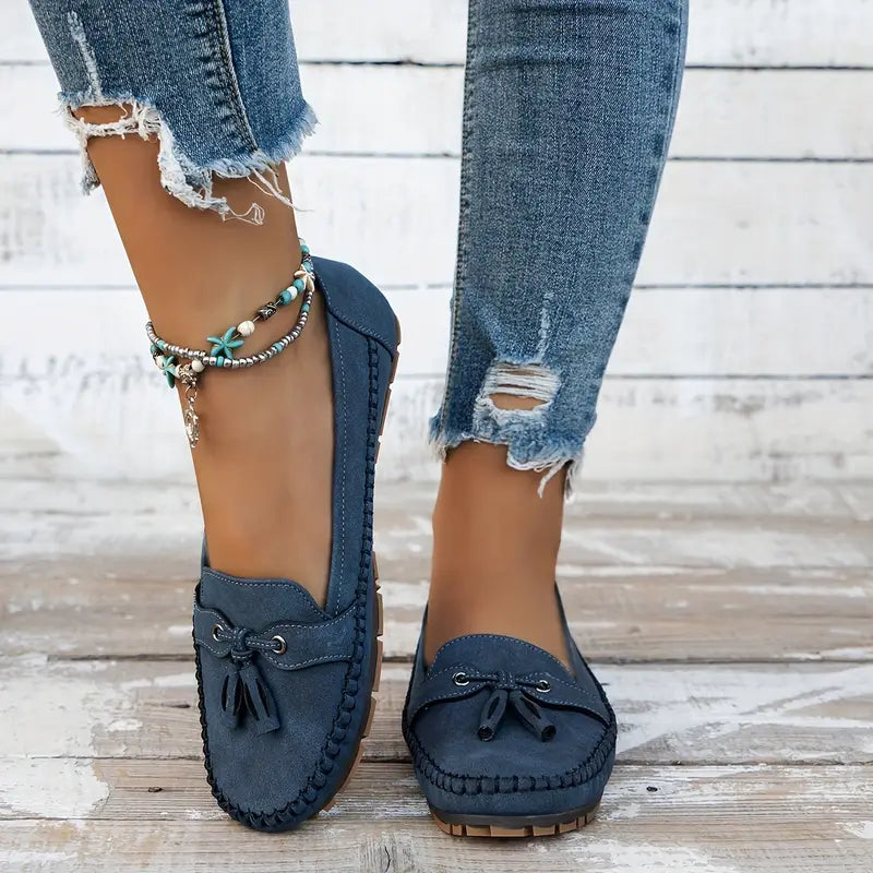 Women's Orthopedic Moccasin Loafers with Tassel