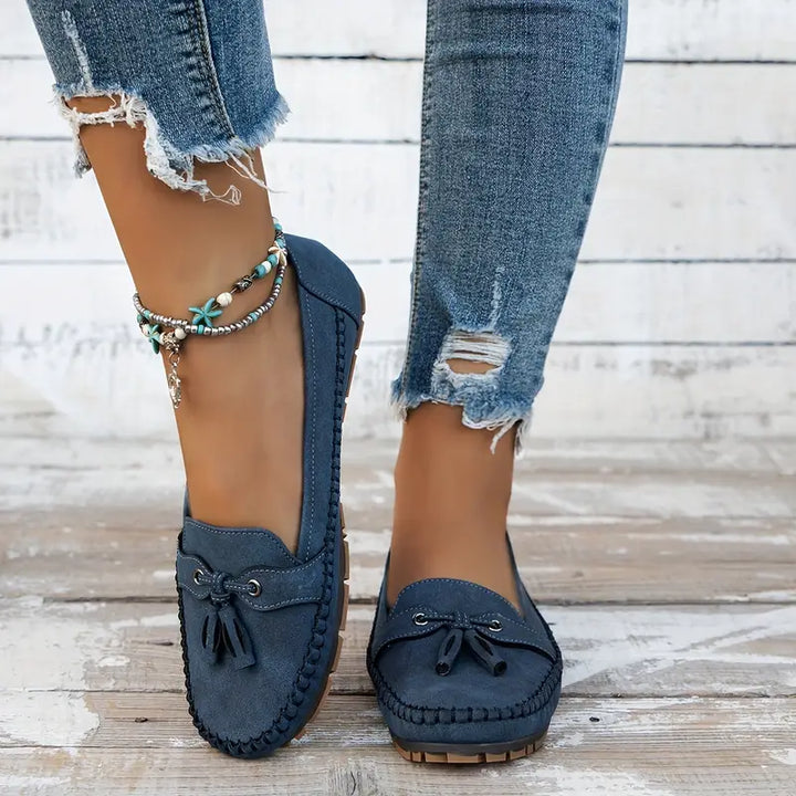Women's Orthopedic Moccasin Loafers with Tassel