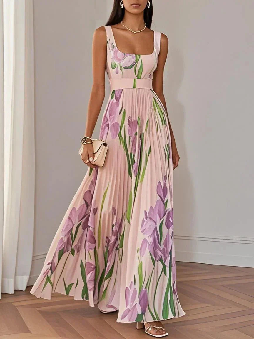 Erica | Boho Floral Maxi Dress A-Line