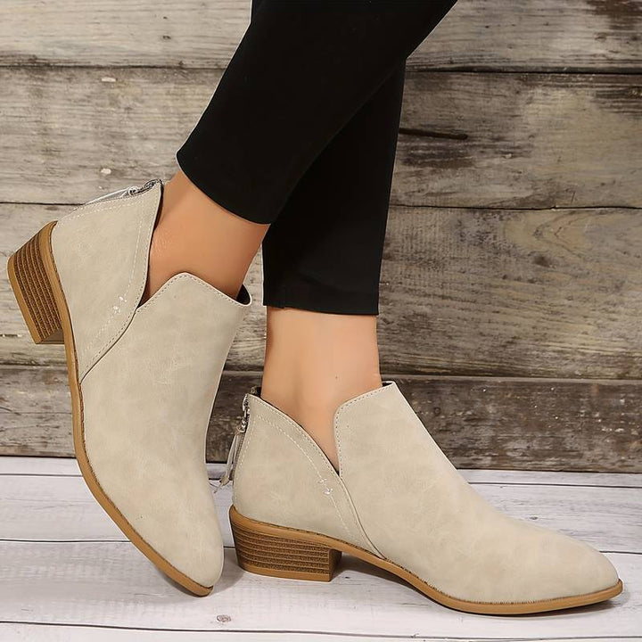Women's Orthopedic Slip-On Ankle Boots with Pointed Toe